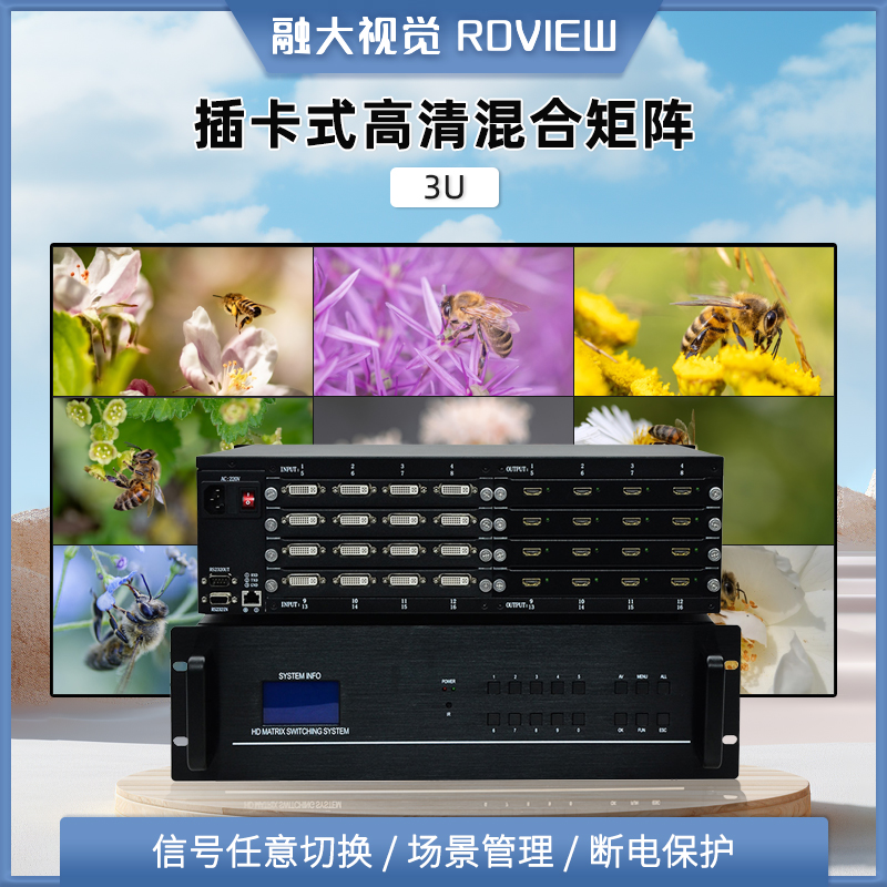插卡式高清混合矩阵 3U