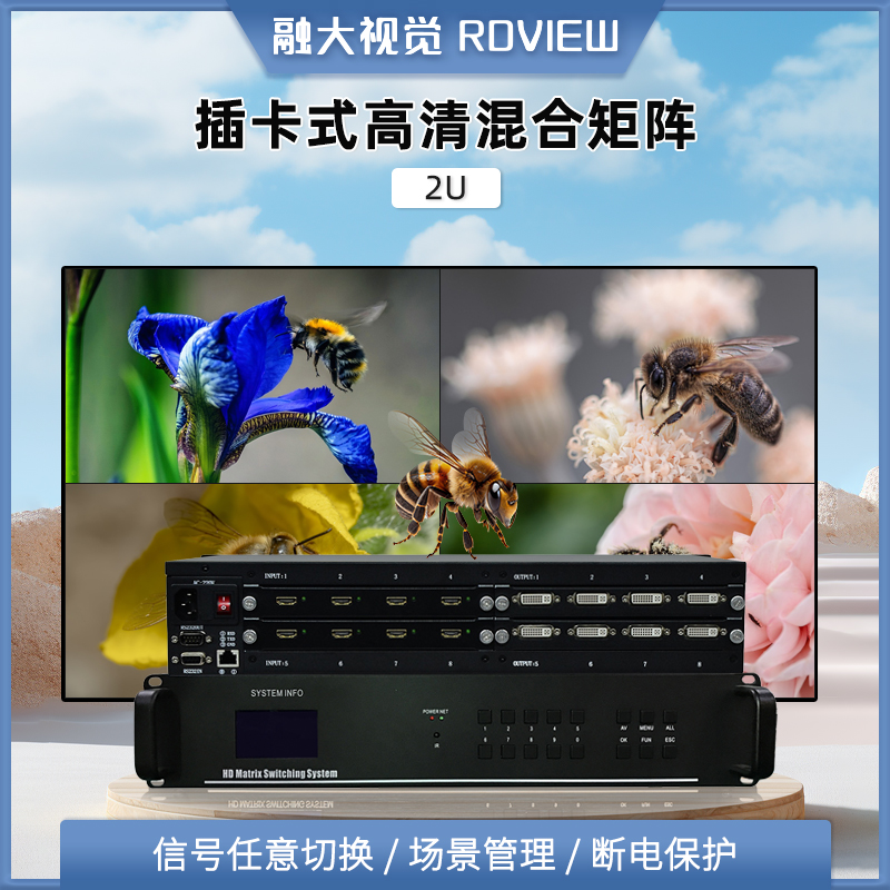 插卡式高清混合矩阵 2U