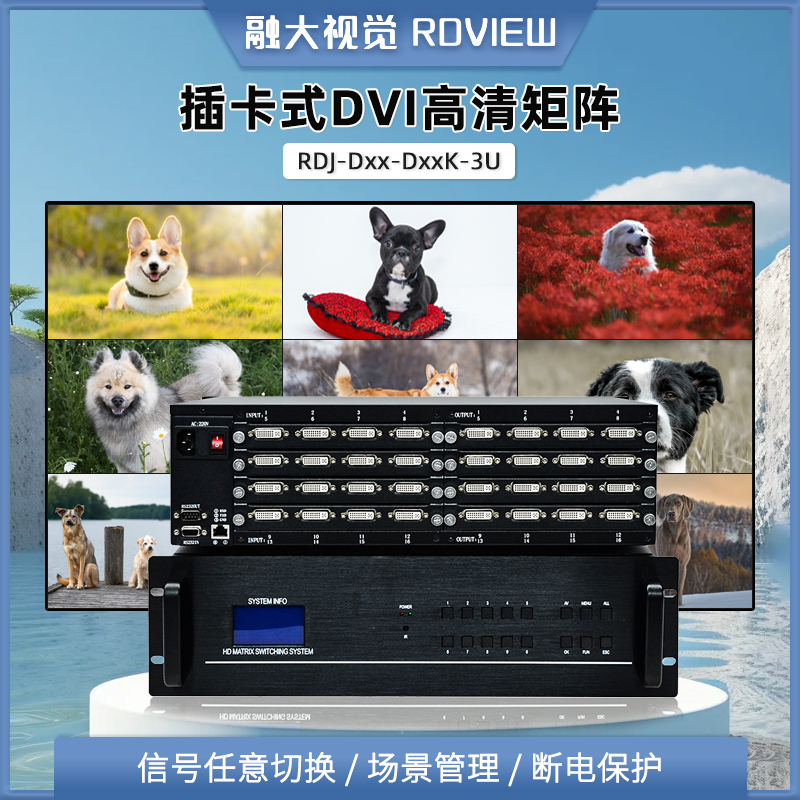 插卡式DVI高清矩阵 3U