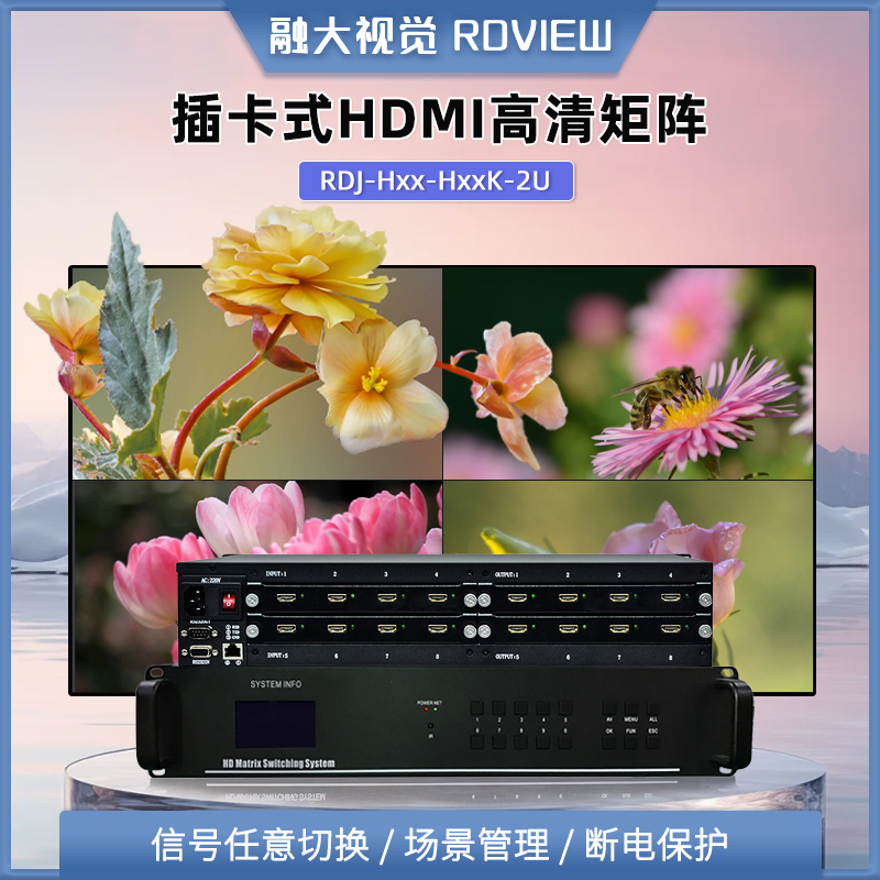 插卡式HDMI高清矩阵 2U